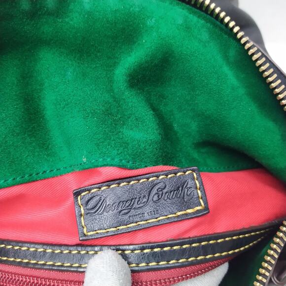 Dooney & Bourke Florentine Black Leather Tassel Zipper Closure Hobo Shoulder Bag - Picture 10 of 16